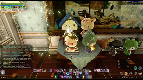 Archeage Sleeping With Dreamy Plushie Table Buff And Rabbit Pajama In