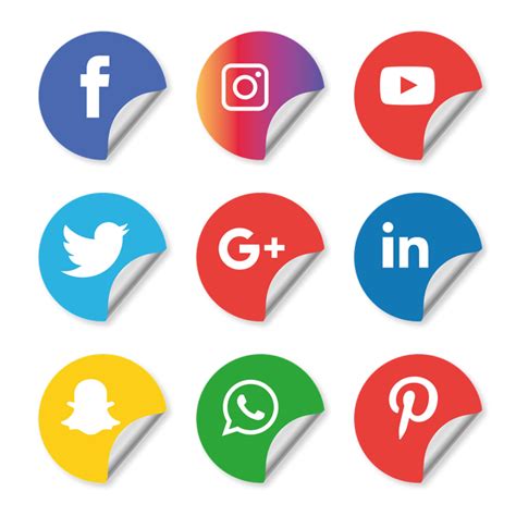 Social Media Icon Set Logo Network Share Business App Like