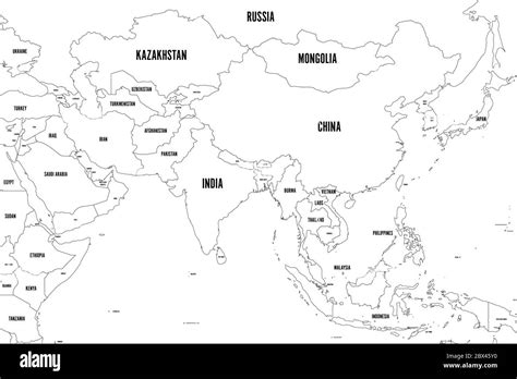 Caducado Escoc S Plantador Mapa Politico Asia En Blanco Autob S Env O