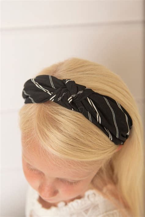 Navy Knot Headband Girl Womens Hard Headband For Women Navy Etsy