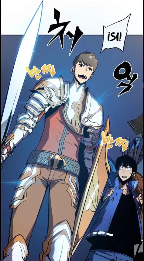 An Anime Character Is Holding Two Swords And Standing Next To Another