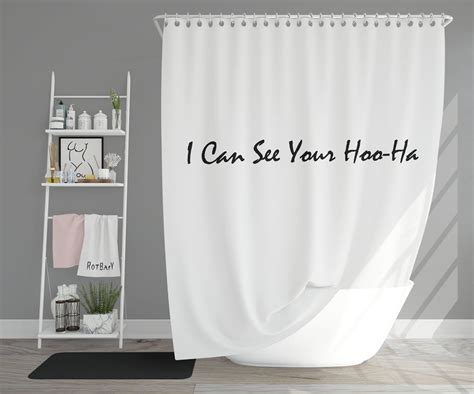 Funny Shower Curtain I Can See Your Hoo Ha Choose Your Color
