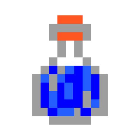 Minecraft Glass Bottle Pixel Art