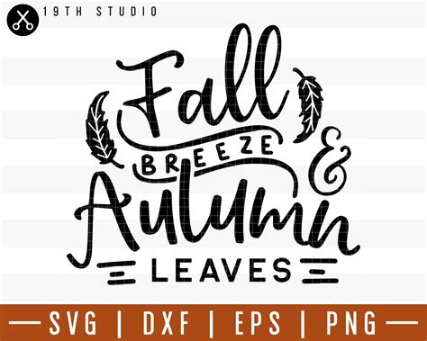 Fall Breeze And Autumn Leaves Svg M29f2 Craft House Svg