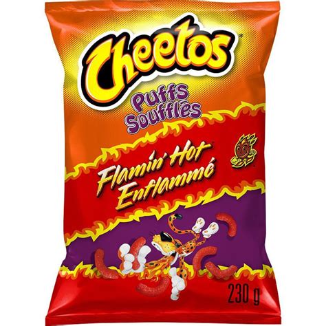 Cheetos Puffs Flaming Hot Soufflés Enflammé Bag Of 220g Etsy
