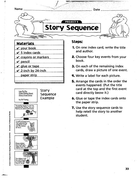Sequence Reading Worksheets