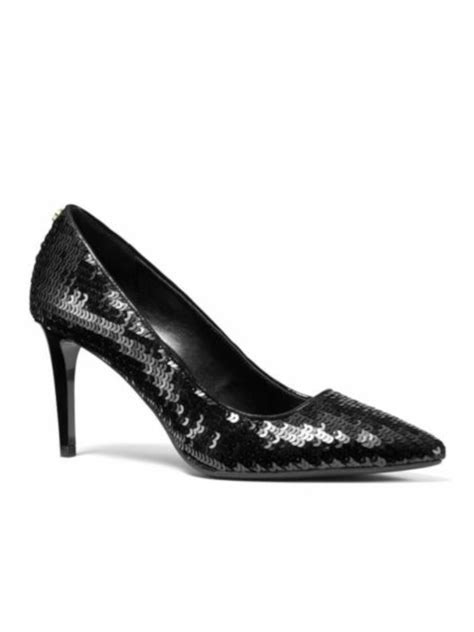 Michael Michael Kors Womens Black Cushioned Sequined Dorothy Stiletto