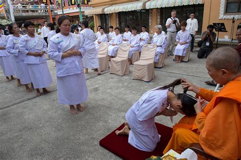 Rebel Female Buddhist Monks Shave Their Heads As They Continue To