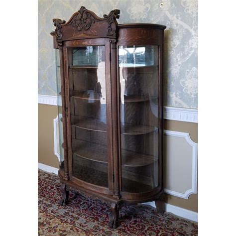 Shop our antique curio cabinet selection from the world's finest dealers on 1stdibs. 1890s Antique Carved Quartered Oak Victorian Curved Glass ...
