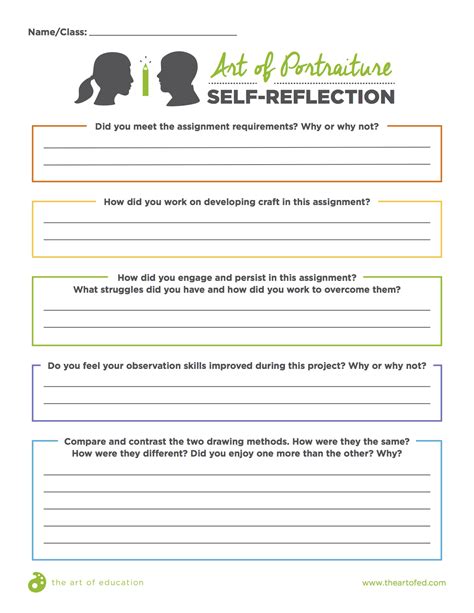 Self Reflection Worksheet Saga Hut