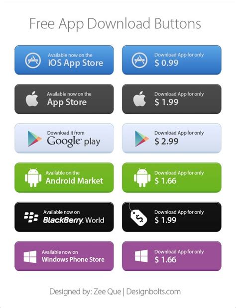Free App Store Market Download Buttons Pngs And Vector Ai File