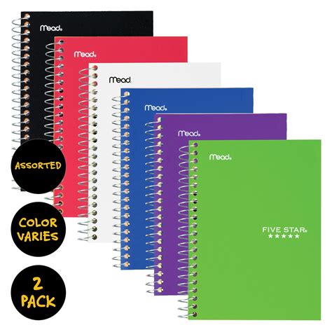 Five Star Personal Spiral Notebook College Ruled 7 X 4 38 2 Pack
