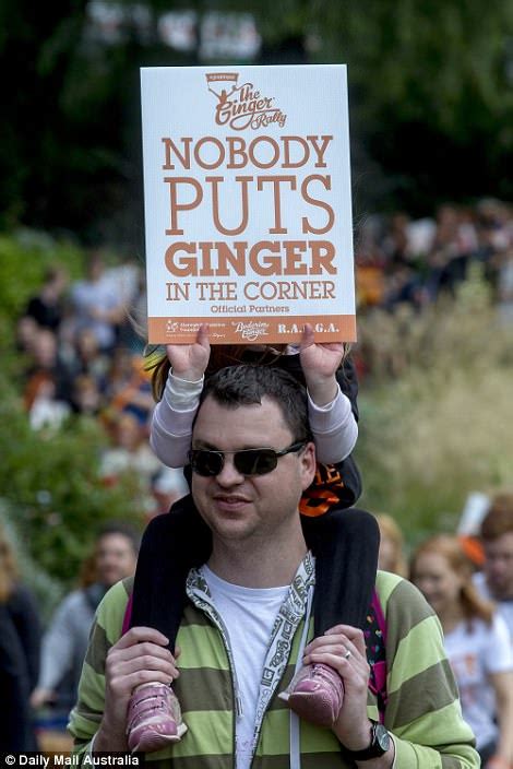 Ginger Rally In Melbourne Attracts Hundreds Of Redheads Daily Mail Online
