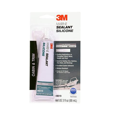 3m Marine Grade Silicone Sealant 08019 For Boats And Rvs Clear 3 Ounces
