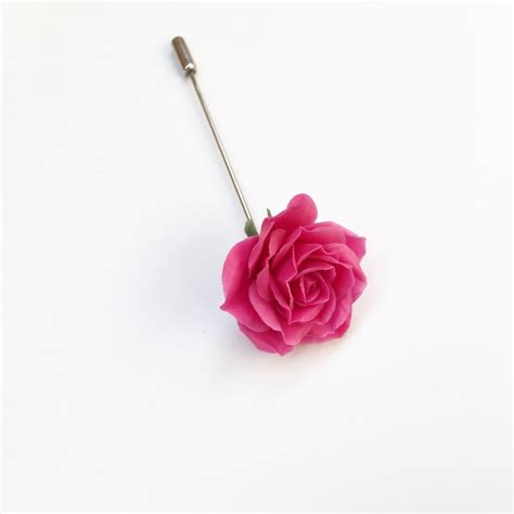 Flower Lapel Pin Rose Lapel Pin Flower Boutonniere Groomsmen Etsy