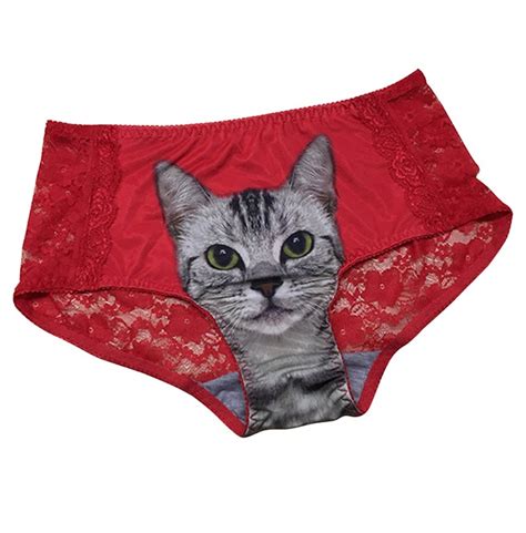 seamless sexy lace 3 d print cats underwear women rebelsmarket
