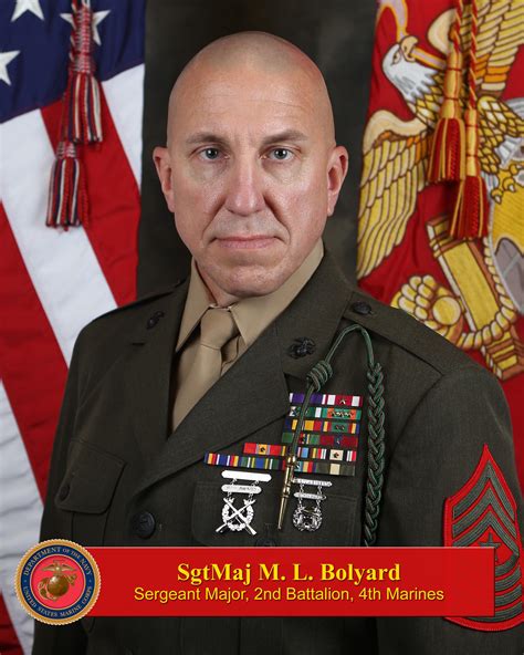 Sergeant Major Bolyard 1st Marine Division Leaders