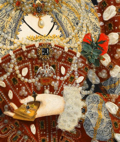 Queen Elizabeth I Detail From The Pelican Portrait Painting By Nicholas