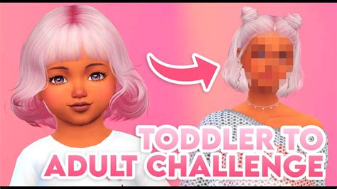 👶🏻 Toddler To Adult 👩🏼 Create A Sim Challenge The Sims 4 Youtube