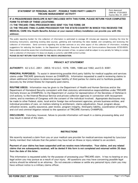 Dd Form 2527 Fill Out And Sign Printable Pdf Template Airslate Signnow