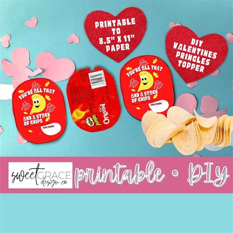 Chips Kids Valentines Printable Use With Pringles Snack Size Chips
