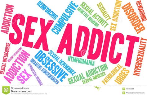 Sex Addict Word Cloud Stock Vector Illustration Of Addict 105023081