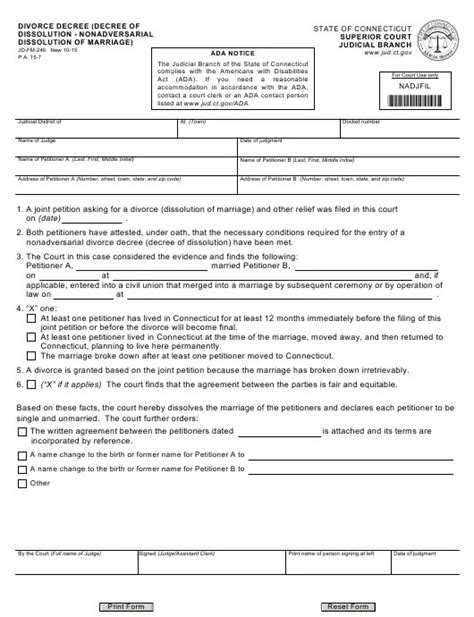 Divorce In Ct Fill Online Printable Fillable Blank Pdffiller