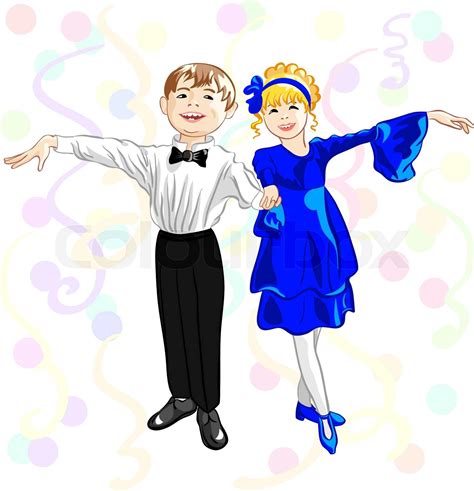 Boy And Girl Dance Stock Vector Colourbox
