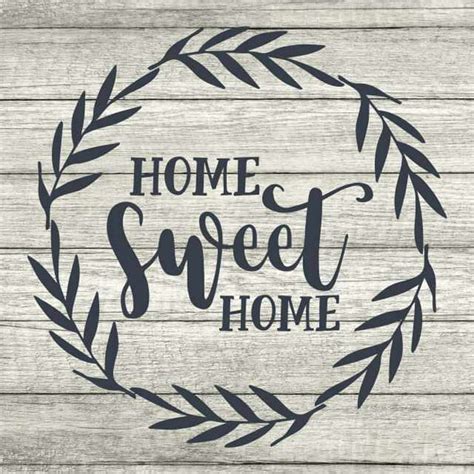 Home Sweet Home Rustic Farmhouse Style White Wood Sign Wall Décor T