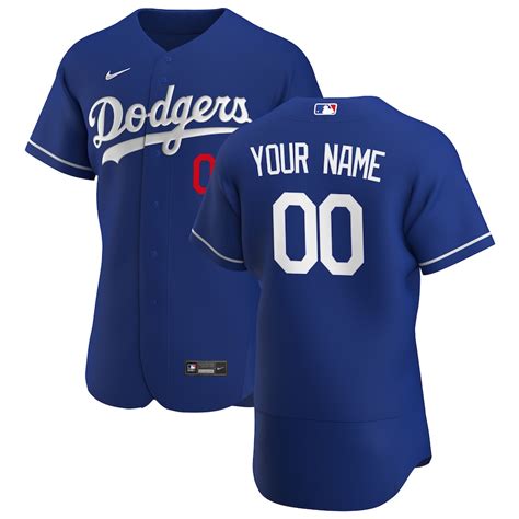 Mens Los Angeles Dodgers Nike Royal 2020 Alternate Authentic Custom Jersey