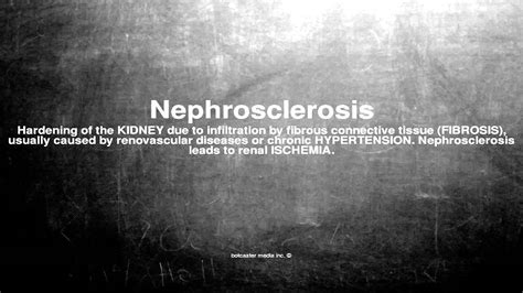 Medical Vocabulary What Does Nephrosclerosis Mean Youtube