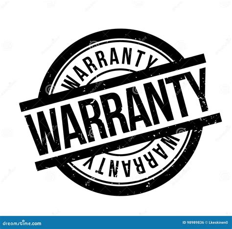 Warranty Rubber Stamp Stock Vector Illustration Of Insure 98989836