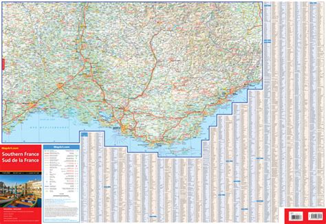 Southern France Deluxe Road Map 20917