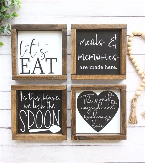 Kitchen Wall Decor Rustic Kitchen Signs Black And White Kitchen Decor