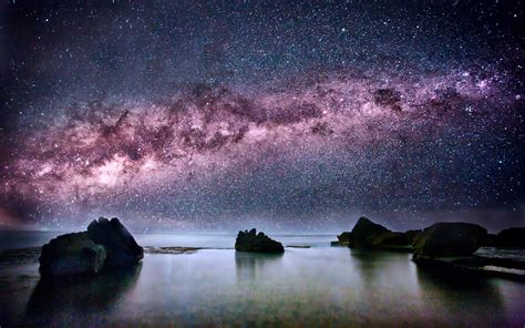 Milky Way Over The Ocean The Pacific Village Milky Way Milky Way
