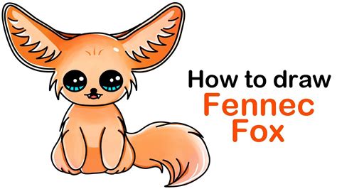 How To Draw A Cute Fennec Fox Easy Step By Step Youtube