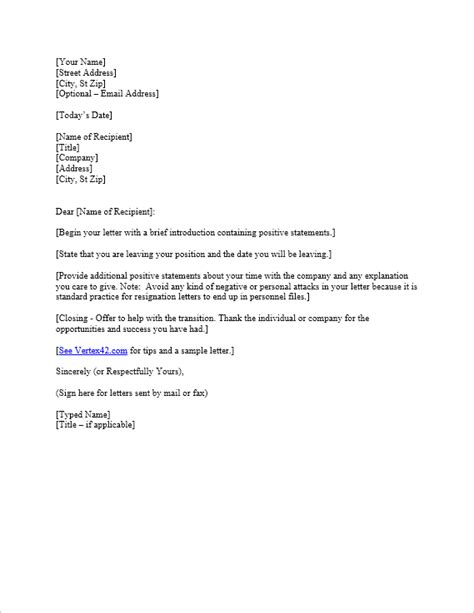 Letter Of Resignation Samples How To Write A Resignation Letter