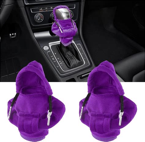 augeny 2pcs car gear shift knob hoodie fashionable hooded shirt automotive gear