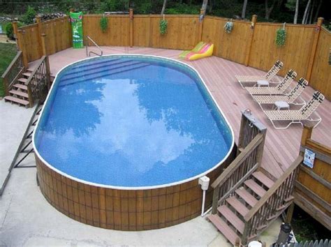 Oval Swimming Pools With Decks 10 Pool Ideen Oberirdischer Pool Und