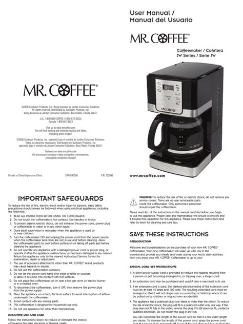 Mr Coffeeespresso Machine Manual
