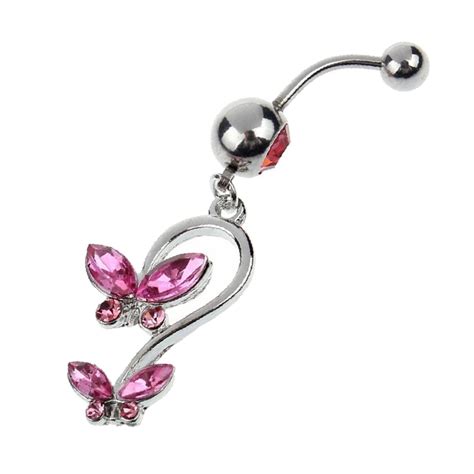 Fako Bijoux® Navelpiercing Vlinders Roze Fako Bijoux