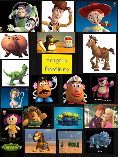 Toy Story Cast Collage Toy Story Toys Character