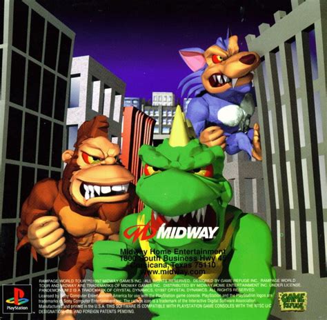 Cover Art For Rampage World Tour Arcade Database Containing Game