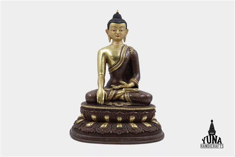 9 Gold Plated Shakyamuni Buddha Statue Yuna Handicrafts Nepal