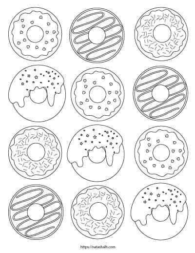 Click Through To Download This Free Printable Dozen Donuts Coloring