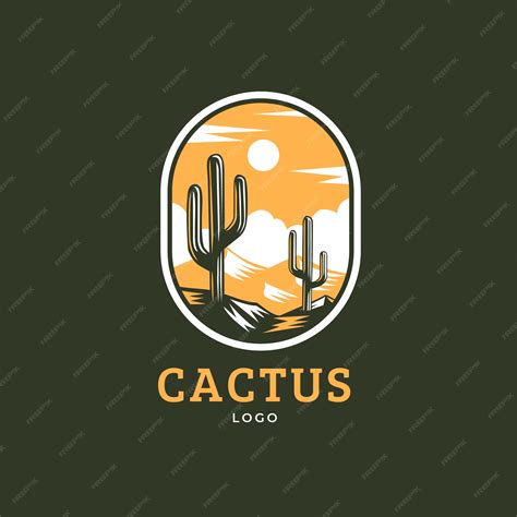 Free Vector Hand Drawn Cactus Logo Template