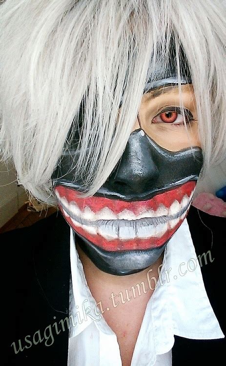 Learning To Sew Makeup Tutorial Kaneki Ken Mask Tokyo Ghoul