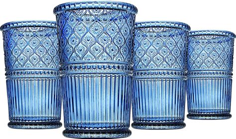 Godinger Highball Drinking Glasses Tall Glass Cups Vintage Decor