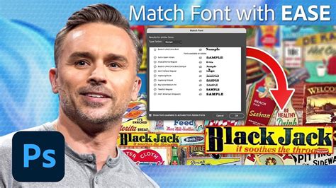 How To Find And Match Fonts Easily In Photoshop Adobe Photoshop Youtube