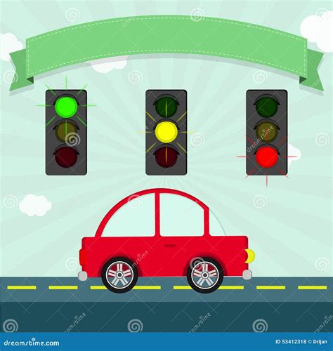 Traffic Lights Vector Illustration 53412318